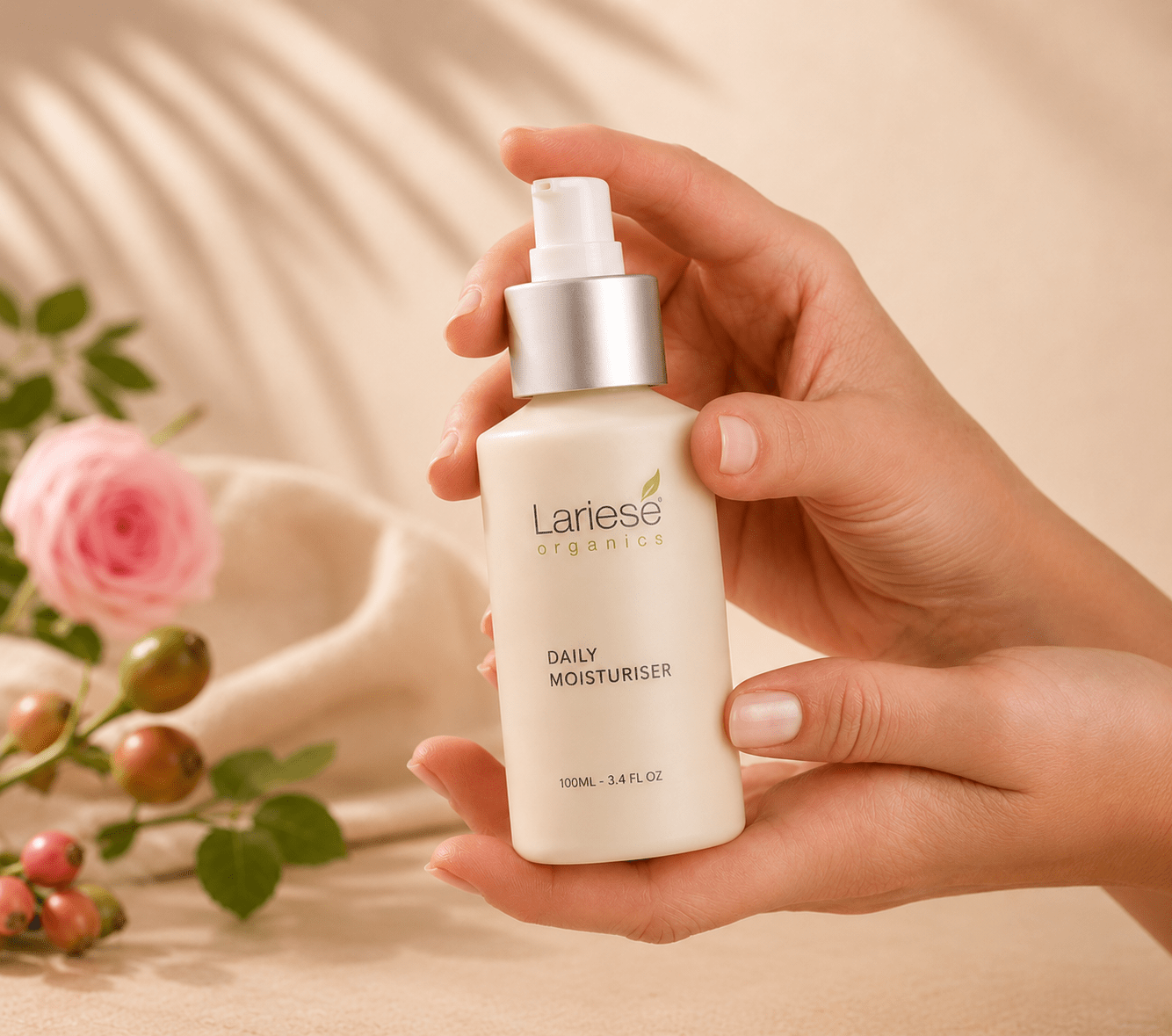 Lariese Organics Rose Daily Moisturiser - Lariese Organics