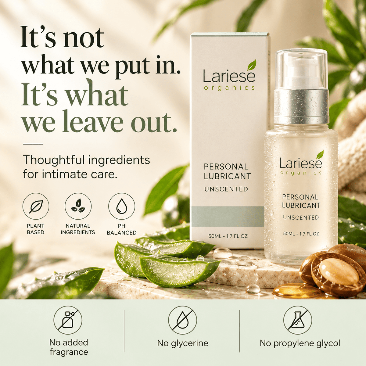 Unscented Personal Lubricant - Lariese Organics