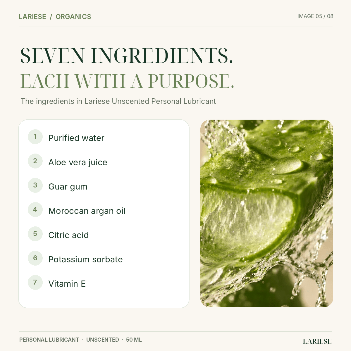 Unscented Personal Lubricant - Lariese Organics